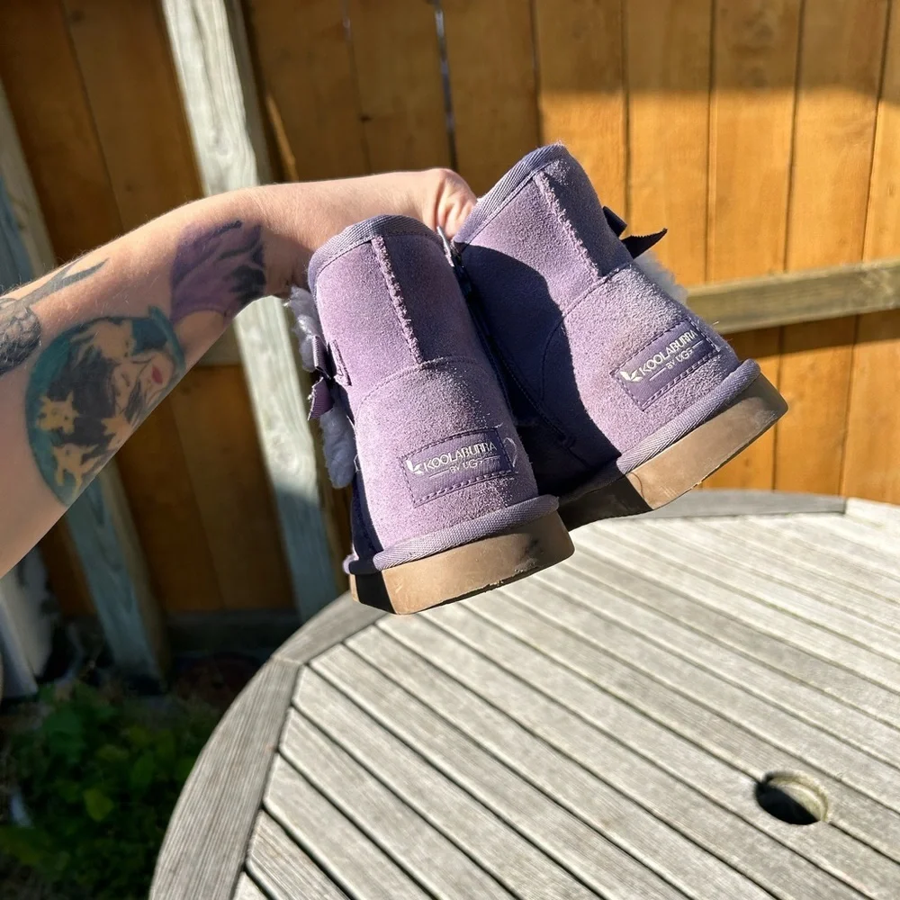 Koolaburra‎ by UGG Victoria Mini Winter Boots Purple Suede Size 13 little girls